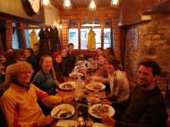 The fieldtrip meal, in a warm and dry pub!